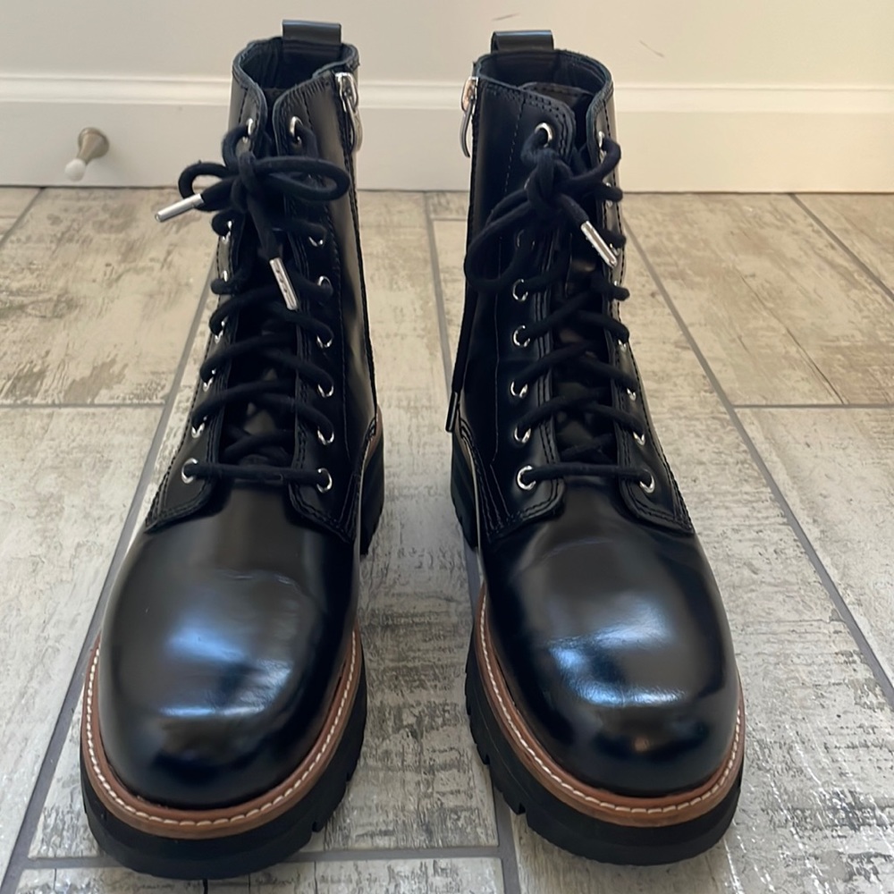 Women’s Clark’s combat boots with side zipper